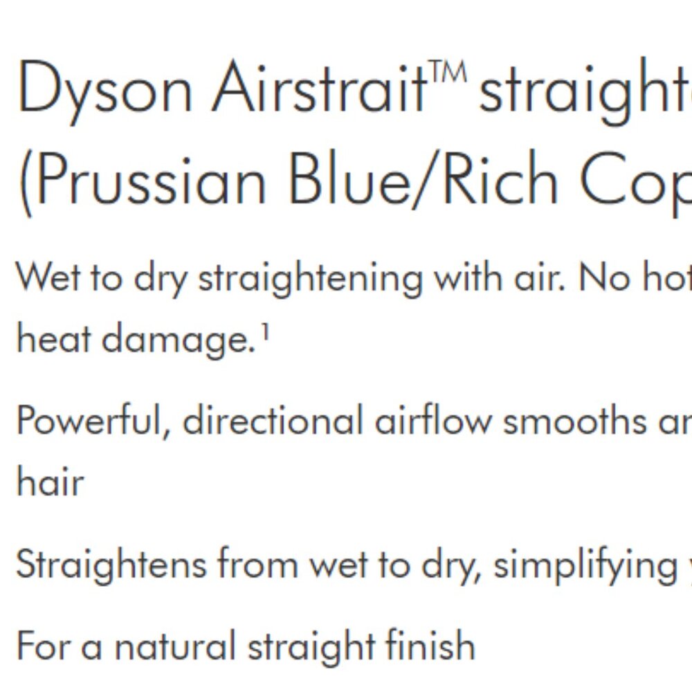 Dyson Airstrait straigtener